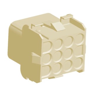 TE Connectivity Universal MATE-N-LOK Female Connector Housing 6.35 mm Pitch 12 Way 3 Row Straight 1-1863006-2