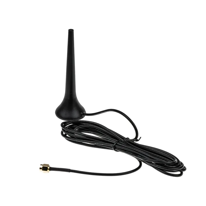 Siretta Stubby Multi-Band Antenna with SMA Connector, Magnetic Mount, 410 MHz to 5990 MHz, 2.5m Lead MIKE1A/2.5M/SMAM/S/S/20