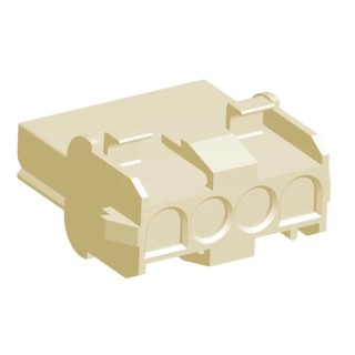 TE Connectivity Universal MATE-N-LOK Female Connector Housing 6.35 mm Pitch 4 Way 1 Row Straight 926305-7