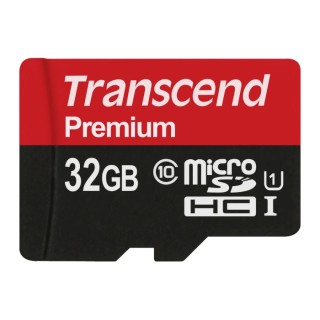 Transcend 32 GB MicroSDHC microSD Memory Card Class 10 UHS‑I U1 400x TS32GUSDU1