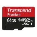 Transcend 64 GB MicroSDXC Memory Card UHS I U1 Class 10 TS64GUSDU1