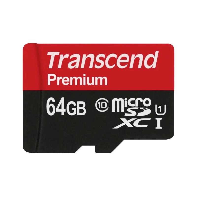 Transcend 64 GB MicroSDXC Memory Card UHS I U1 Class 10 TS64GUSDU1