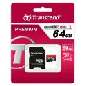 Transcend 64 GB MicroSDXC Memory Card UHS I U1 Class 10 TS64GUSDU1