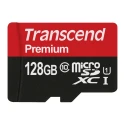 Transcend 128 GB MicroSDXC Memory Card, UHS 1 U1, Class 10, 400x Speed, Adapter Included TS128GUSDU1