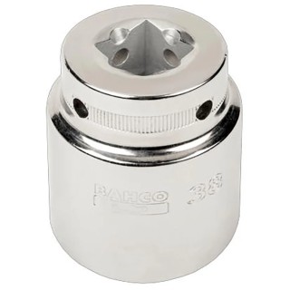 Bahco 3/4 in Drive 27 mm 6 Point Square Socket Polished Alloy Steel, 53mm Overall Length TAH24B-27