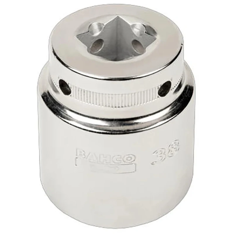 Bahco 3/4 in Drive 27 mm 6 Point Square Socket Polished Alloy Steel, 53mm Overall Length TAH24B-27