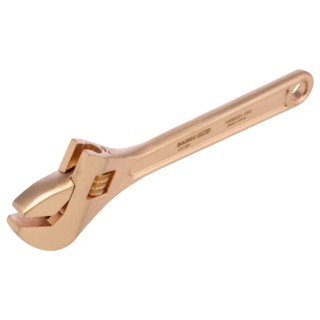 Bahco Adjustable Wrench 18 mm Jaw Capacity, 150mm Overall Length, Metal Handle, Non-Sparking NSB001-150