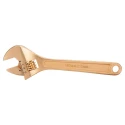 Bahco Adjustable Wrench 18 mm Jaw Capacity, 150mm Overall Length, Metal Handle, Non-Sparking NSB001-150