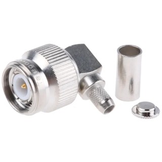 Telegartner TNC Series Coaxial Connector Cable Male TNC, 50 Ω, Right Angle Body Crimp J01010A0005