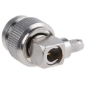 Telegartner TNC Series Coaxial Connector Cable Male TNC, 50 Ω, Right Angle Body Crimp J01010A0005