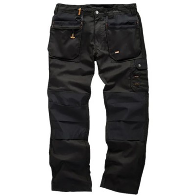 Scruffs Men's Black Worker Plus Work Trouser Regular Fit 32in Waist 32in Leg T51794