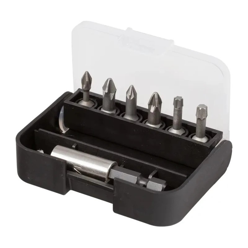 RS PRO Hex, Phillips, Pozidriv, Torx Screwdriver Bit Set 7 Pieces, Stainless Steel, 1/4 in Drive, 25mm Length 125-0436