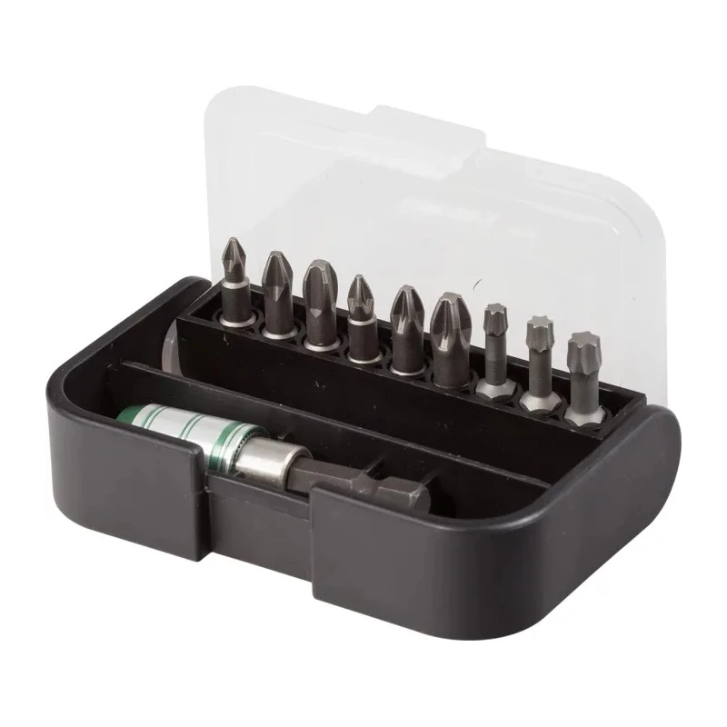 RS PRO Phillips, Pozidriv, Torx Screwdriver Bit Set, 10 Pieces, Stainless Steel, 25mm Length, 1/4 in Drive 125-0437