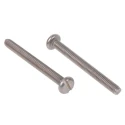 RS PRO Slot Pan Stainless Steel Machine Screw M4 40mm Length Plain Finish 130-640