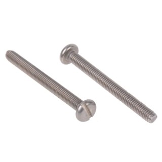 RS PRO Slot Pan Stainless Steel Machine Screw M4 40mm Length Plain Finish 130-640