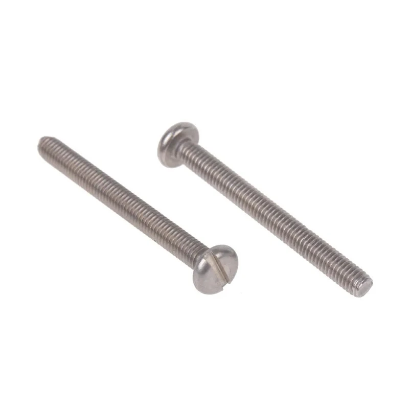 RS PRO Slot Pan Stainless Steel Machine Screw M4 40mm Length Plain Finish 130-640
