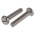 RS PRO Slot Pan Stainless Steel Machine Screw 30 mm M6 130-690