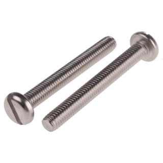 RS PRO Stainless Steel Slotted Pan Head Machine Screw M6 50mm Length 130-713