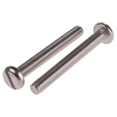 RS PRO Stainless Steel Slotted Pan Head Machine Screw M6 50mm Length 130-713