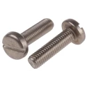 RS PRO Slot Pan Head Stainless Steel A2 Machine Screw M8 Thread 30 mm Length 130-779