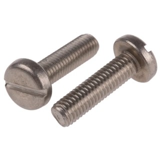 RS PRO Slot Pan Head Stainless Steel A2 Machine Screw M8 Thread 30 mm Length 130-779