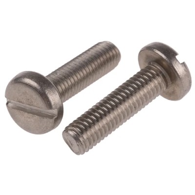 RS PRO Slot Pan Head Stainless Steel A2 Machine Screw M8 Thread 30 mm Length 130-779