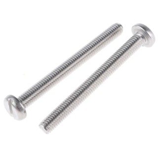 RS PRO Slot Pan Head Stainless Steel Machine Screw M6 Thread 60 mm Length 130-729