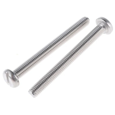 RS PRO Slot Pan Head Stainless Steel Machine Screw M6 Thread 60 mm Length 130-729