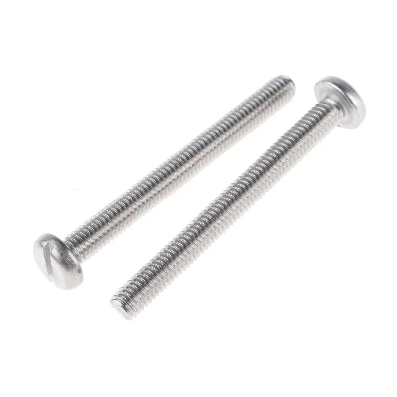 RS PRO Slot Pan Head Stainless Steel Machine Screw M6 Thread 60 mm Length 130-729
