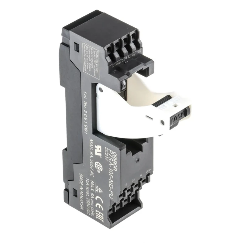 Omron 10 Way 24V DC DIN Rail Relay Socket for Use with G7SA Series Relay P7SA