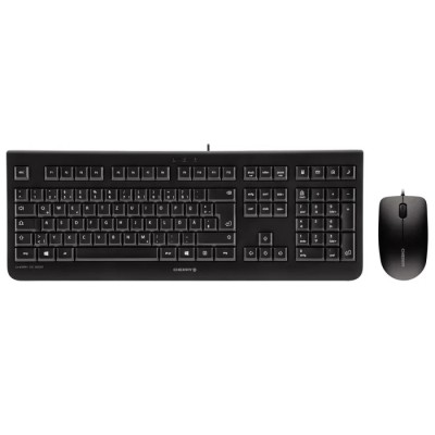 Cherry Wired Standard Keyboard & Mouse Set AZERTY Layout USB Connection Black JD-0800FR-2