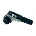 RS PRO Miniature Circular Connector Plug, Female, 6 Contacts, 48V, 1A, Right Angle, Threaded Mating 125-1079