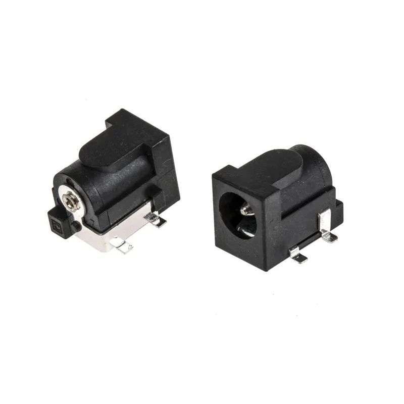 RS PRO Straight DC Power Socket Female PCB Mount 2A 12V 8.9mm Length Nickel Tin 125-1075