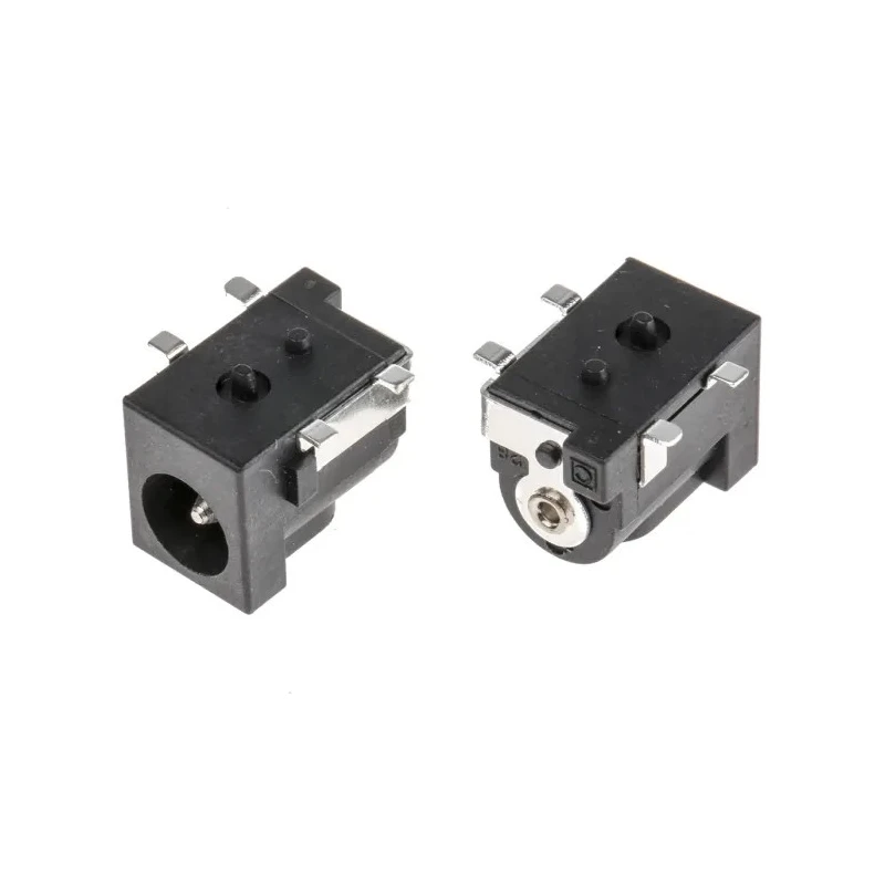 RS PRO Straight DC Power Socket Female PCB Mount 2A 12V 8.9mm Length Nickel Tin 125-1075