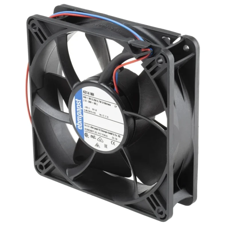 ebm-papst 4300 N - S-Panther Series Axial Fan 24V DC 10W 0.12A 285 m³/h IP68 119x32x32 mm 