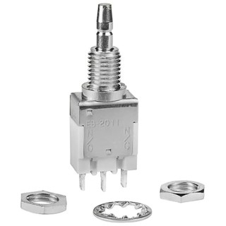 NKK Switches EB Series Momentary Push Button Switch Panel Mount 6.35 mm Cutout SPDT 125 V AC EB2011