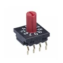 NKK Switches Rotary Coded DIP Switch With Knob Plastic Shaft Screwdriver Metal Shaft Dial Through Hole FR01KR10P-S
