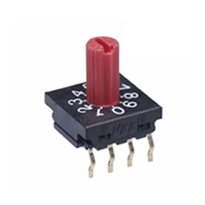NKK Switches Rotary Coded DIP Switch With Knob Plastic Shaft Screwdriver Metal Shaft Dial Through Hole FR01KR10P-S