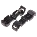 RS PRO Black Insulated Tap Splice Connector Tin Plated 24 AWG 37mm Length 125-1943