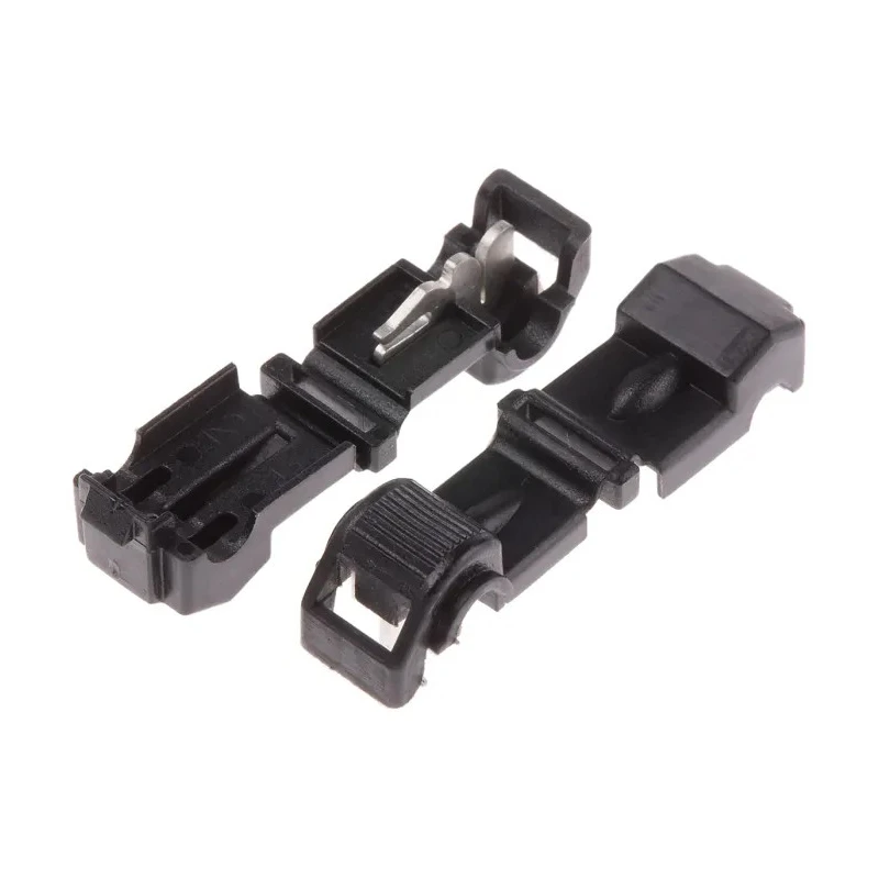 RS PRO Black Insulated Tap Splice Connector Tin Plated 24 AWG 37mm Length 125-1943