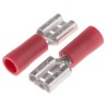RS PRO Red Insulated Female Spade Connector Crimp 6.35 x 0.8 mm Tab Size 22 AWG to 16 AWG 125-1946