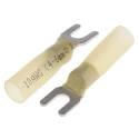 RS PRO Insulated Fork Terminal 12 AWG to 10 AWG High Density Polyethylene Yellow M4.3 Stud Size 33.5mm Length 125-1973
