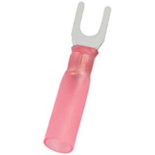 RS PRO Insulated Fork Terminal 22 AWG to 16 AWG M3.7 Stud Size High Density Polyethylene Red 125-1971