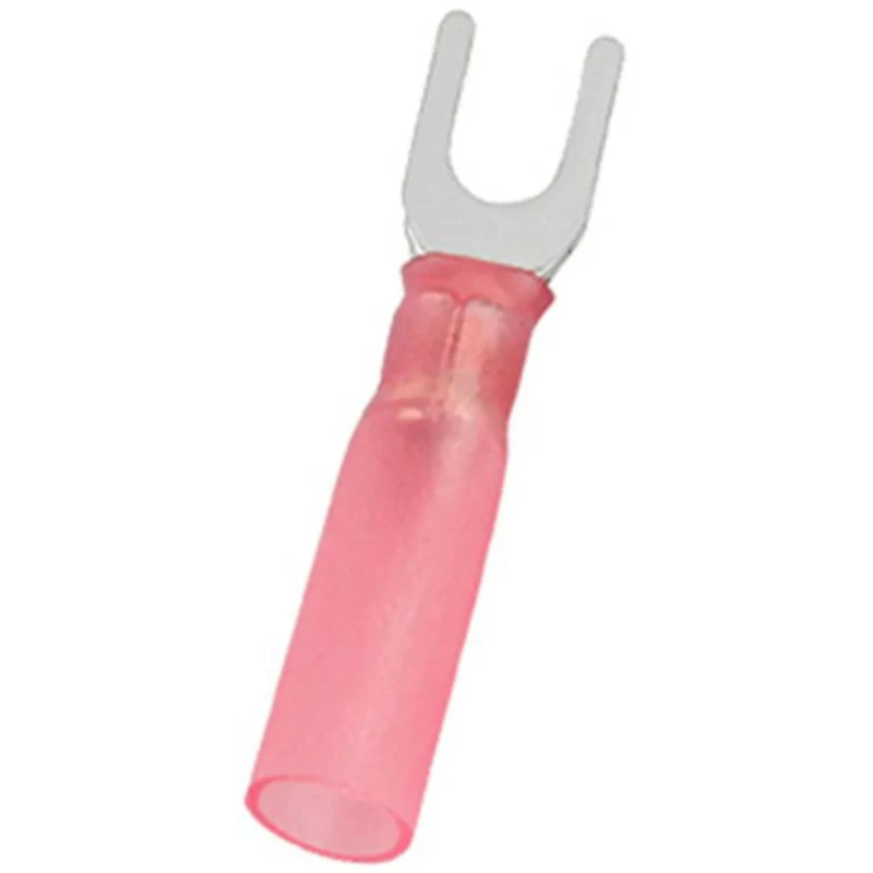 RS PRO Insulated Fork Terminal 22 AWG to 16 AWG M3.7 Stud Size High Density Polyethylene Red 125-1971