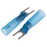 RS PRO Insulated Fork Terminal 16 AWG to 14 AWG M3.7 Stud Size High Density Polyethylene Blue 125-1972