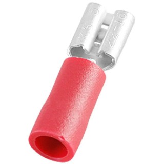 RS PRO Red Insulated Female Spade Connector, Crimp Termination, 4.75 x 0.5 mm Tab Size, 22 AWG to 16 AWG 125-1945