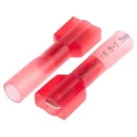 RS PRO Red Insulated Male Spade Connector, Crimp, 6.35 x 0.8 mm Tab Size, 22 AWG to 16 AWG, Brass Tin Plated 125-1977