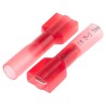 RS PRO Red Insulated Male Spade Connector, Crimp, 6.35 x 0.8 mm Tab Size, 22 AWG to 16 AWG, Brass Tin Plated 125-1977