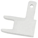 RS PRO Silver Uninsulated Male Spade Connector Solder Termination 2.8 x 0.8 mm Tab Size 13.3 mm Overall Length 125-2002
