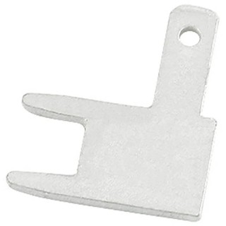 RS PRO Silver Uninsulated Male Spade Connector Solder Termination 2.8 x 0.8 mm Tab Size 13.3 mm Overall Length 125-2002
